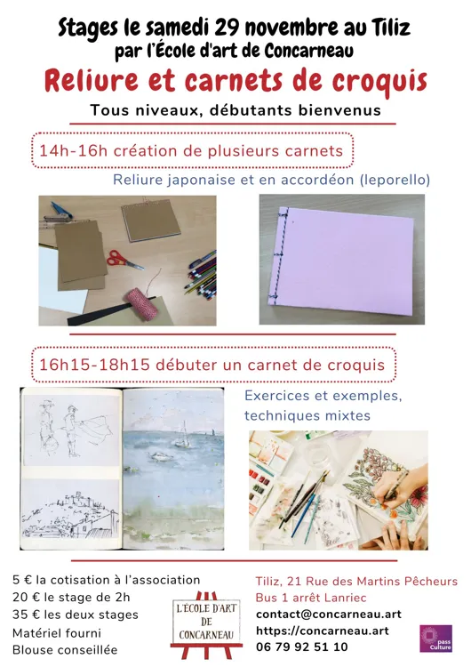 stage de reliure le 29 novembre